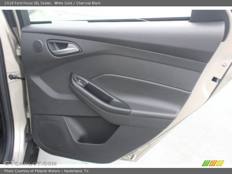 White Gold / Charcoal Black 2018 Ford Focus SEL Sedan