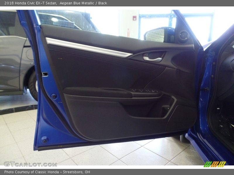 Aegean Blue Metallic / Black 2018 Honda Civic EX-T Sedan
