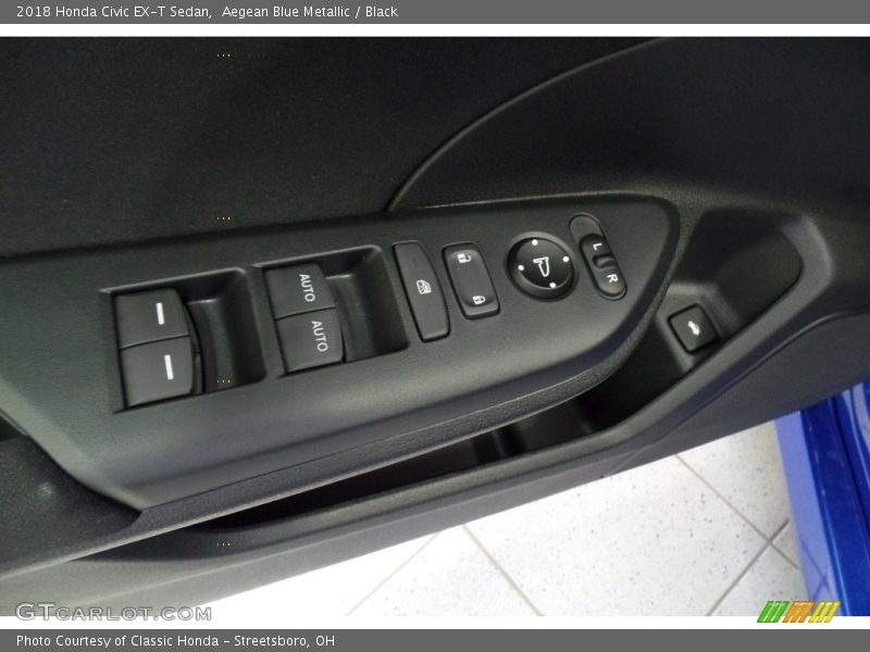 Aegean Blue Metallic / Black 2018 Honda Civic EX-T Sedan