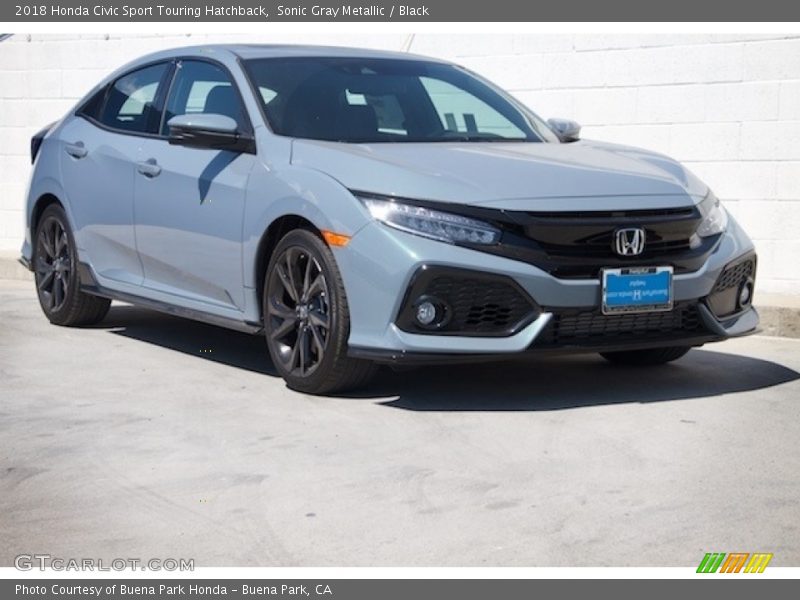 Sonic Gray Metallic / Black 2018 Honda Civic Sport Touring Hatchback