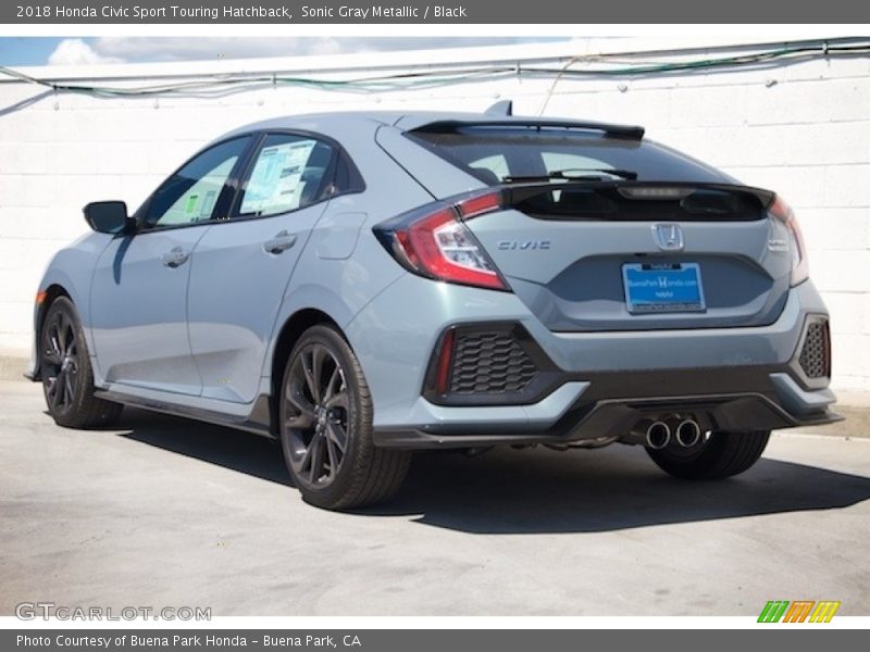 Sonic Gray Metallic / Black 2018 Honda Civic Sport Touring Hatchback