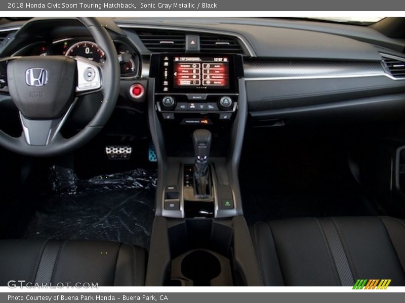 Sonic Gray Metallic / Black 2018 Honda Civic Sport Touring Hatchback