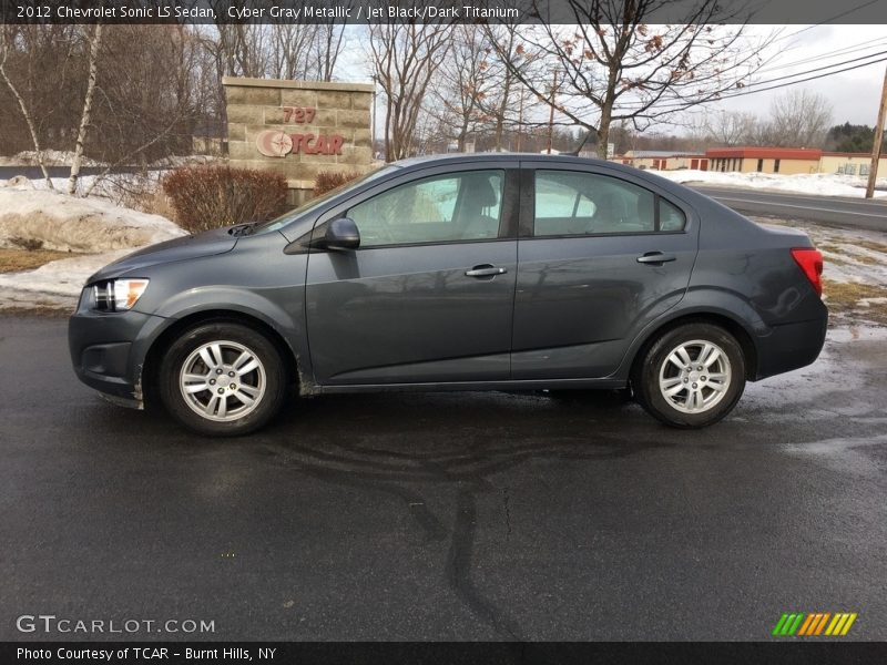 Cyber Gray Metallic / Jet Black/Dark Titanium 2012 Chevrolet Sonic LS Sedan