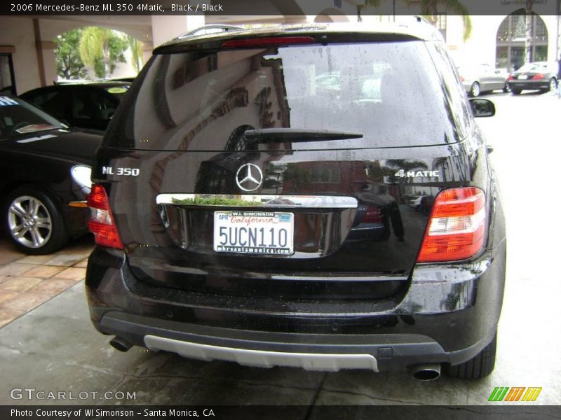 Black / Black 2006 Mercedes-Benz ML 350 4Matic