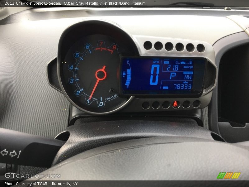 Cyber Gray Metallic / Jet Black/Dark Titanium 2012 Chevrolet Sonic LS Sedan
