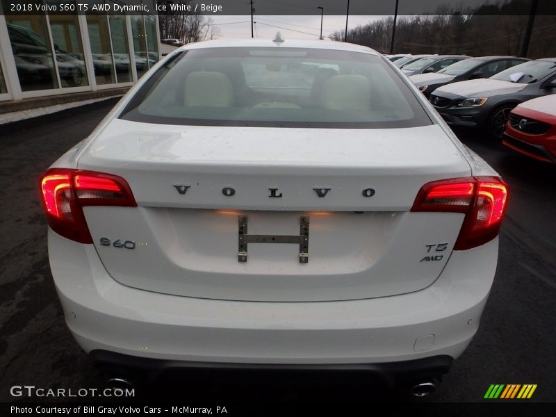 Ice White / Beige 2018 Volvo S60 T5 AWD Dynamic