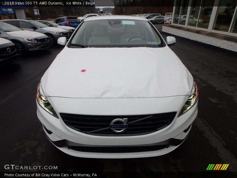 Ice White / Beige 2018 Volvo S60 T5 AWD Dynamic