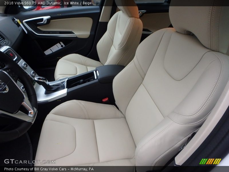 Ice White / Beige 2018 Volvo S60 T5 AWD Dynamic
