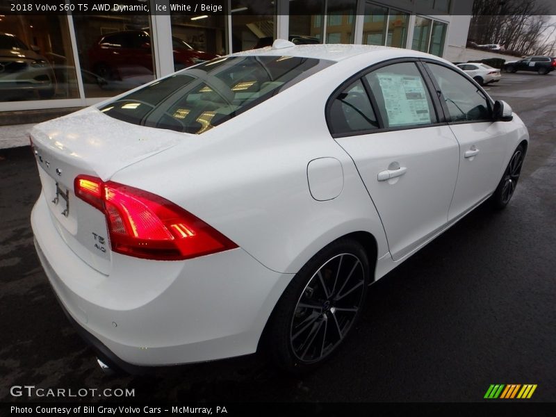 Ice White / Beige 2018 Volvo S60 T5 AWD Dynamic