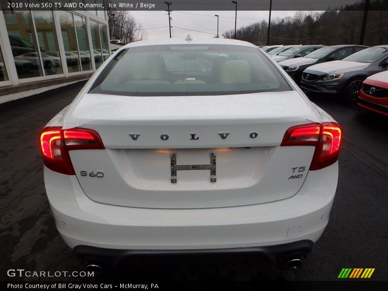 Ice White / Beige 2018 Volvo S60 T5 AWD Dynamic