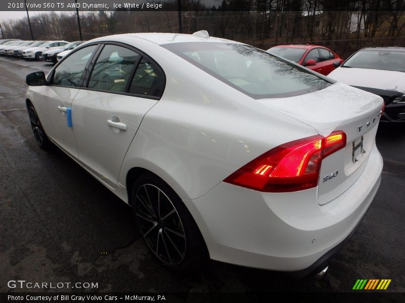 Ice White / Beige 2018 Volvo S60 T5 AWD Dynamic