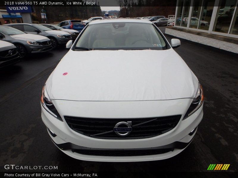 Ice White / Beige 2018 Volvo S60 T5 AWD Dynamic