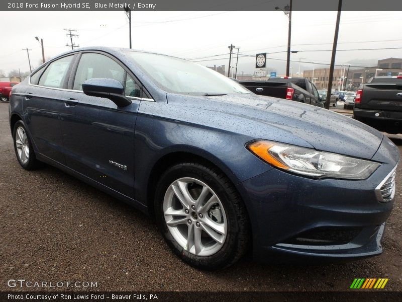 Blue Metallic / Ebony 2018 Ford Fusion Hybrid SE