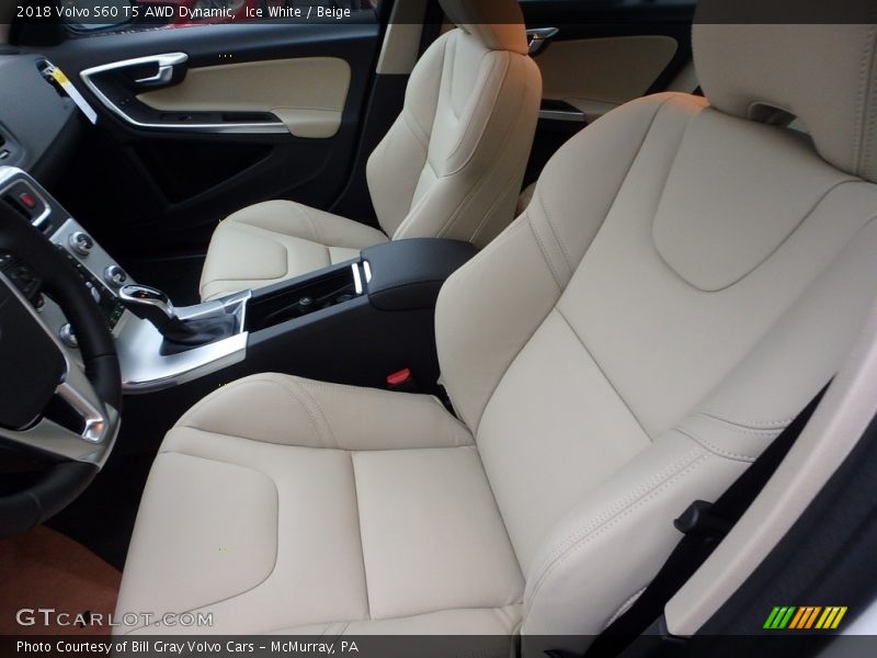 Ice White / Beige 2018 Volvo S60 T5 AWD Dynamic