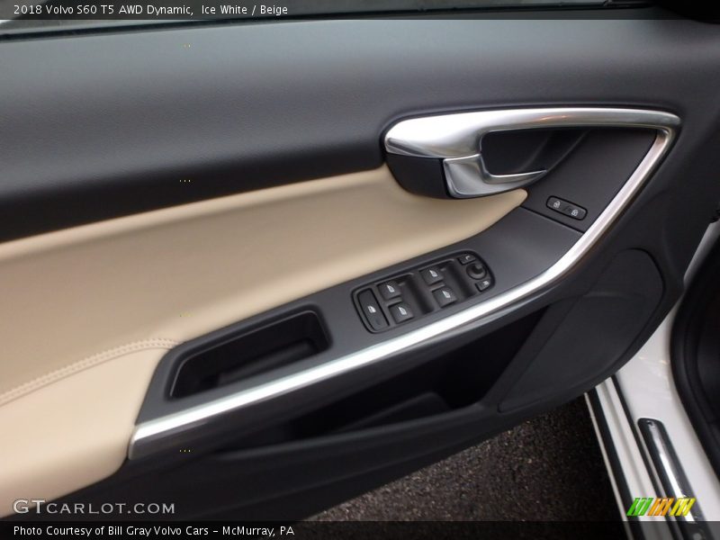 Ice White / Beige 2018 Volvo S60 T5 AWD Dynamic