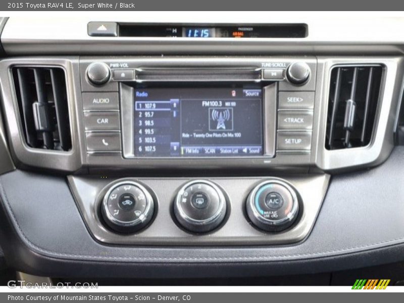 Super White / Black 2015 Toyota RAV4 LE