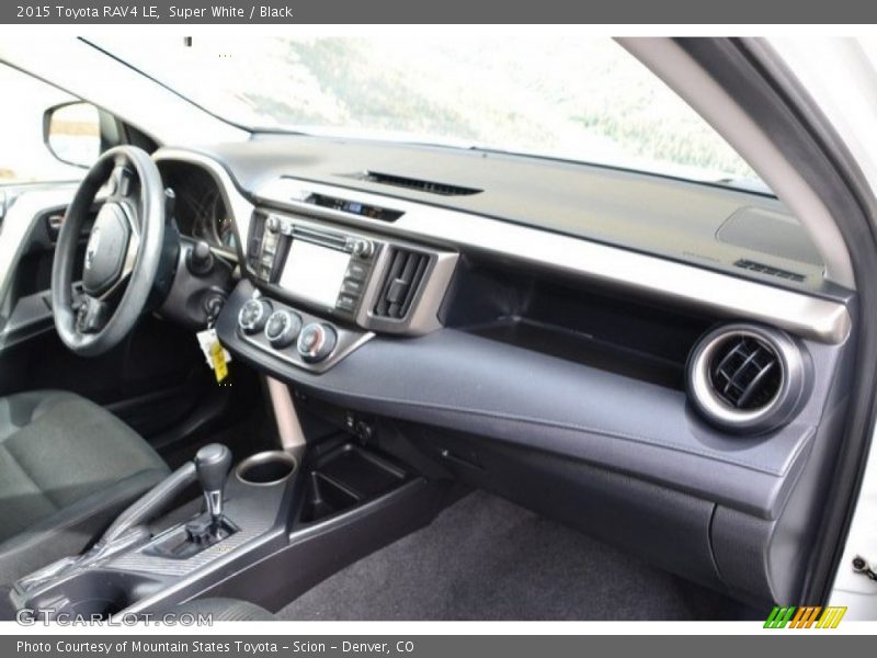 Super White / Black 2015 Toyota RAV4 LE