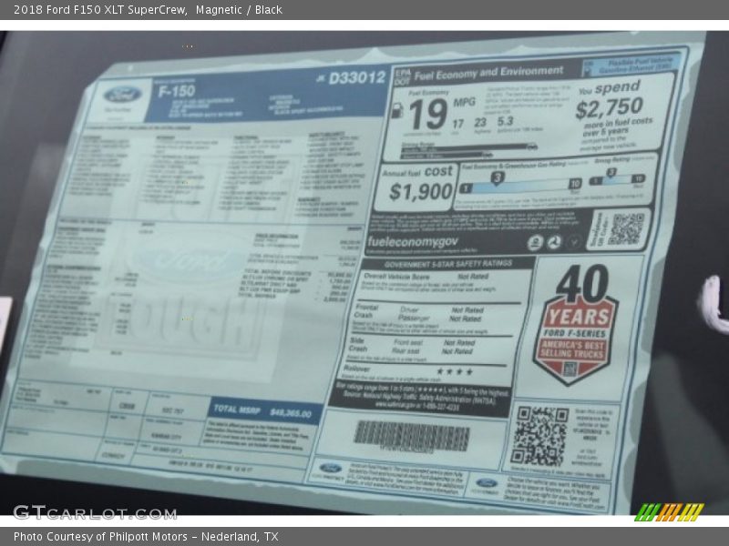Magnetic / Black 2018 Ford F150 XLT SuperCrew
