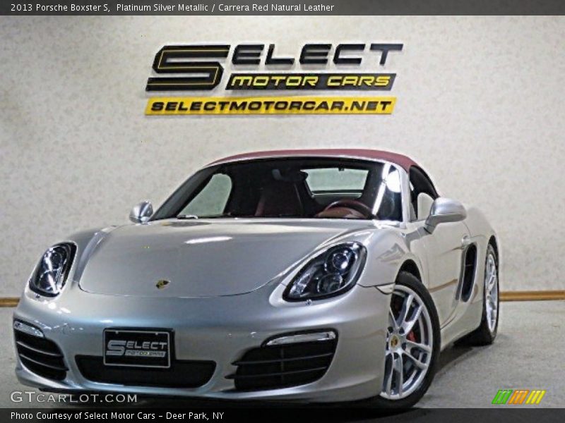 Platinum Silver Metallic / Carrera Red Natural Leather 2013 Porsche Boxster S