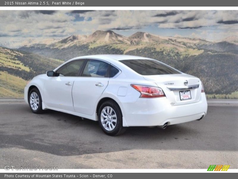 Pearl White / Beige 2015 Nissan Altima 2.5 S
