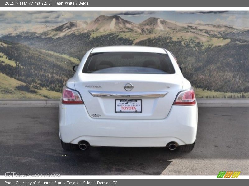Pearl White / Beige 2015 Nissan Altima 2.5 S