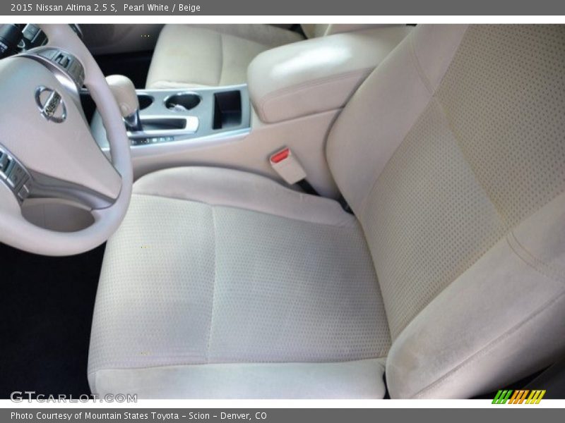 Pearl White / Beige 2015 Nissan Altima 2.5 S
