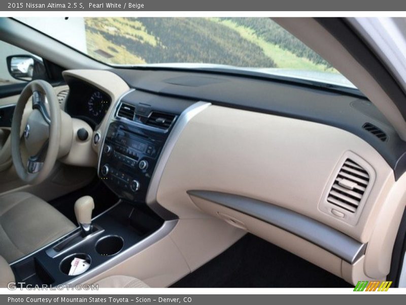 Pearl White / Beige 2015 Nissan Altima 2.5 S