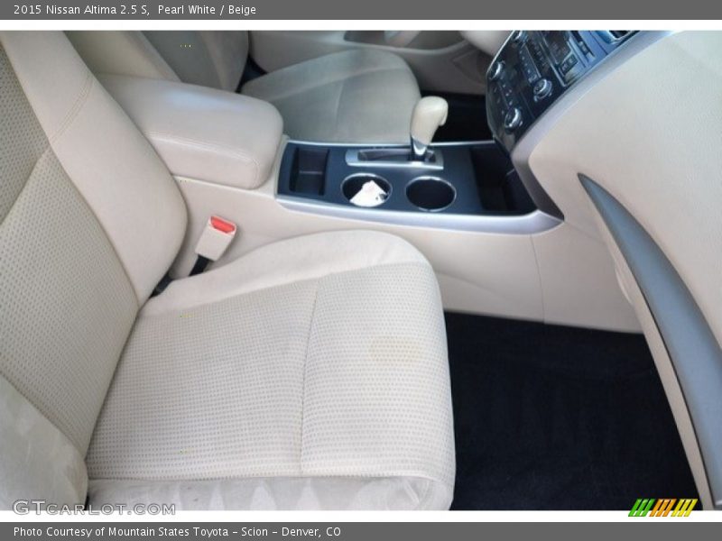 Pearl White / Beige 2015 Nissan Altima 2.5 S