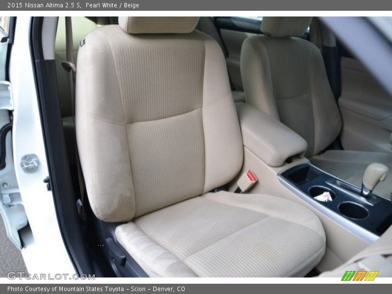 Pearl White / Beige 2015 Nissan Altima 2.5 S