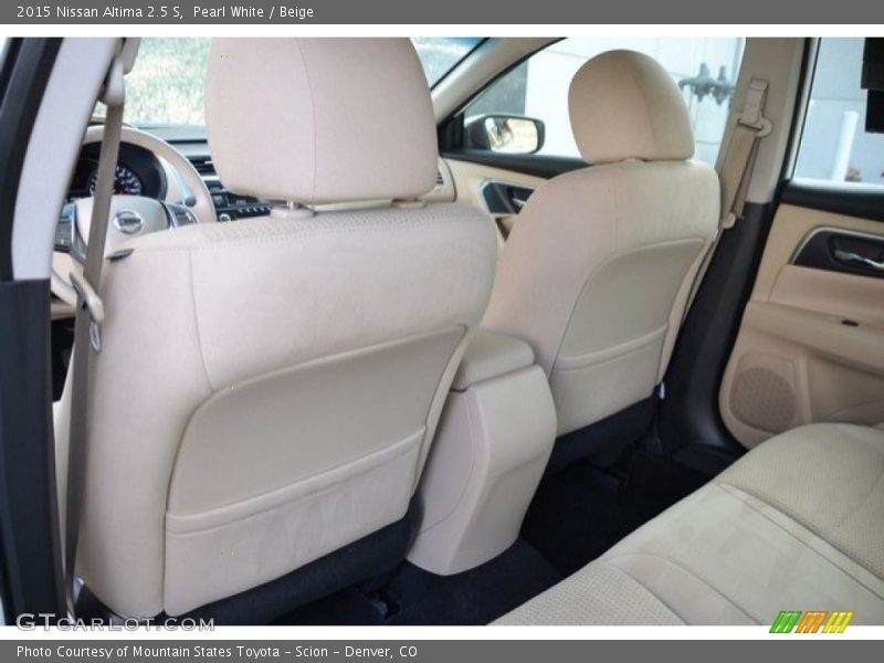 Pearl White / Beige 2015 Nissan Altima 2.5 S