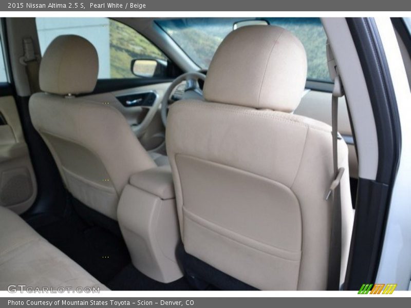 Pearl White / Beige 2015 Nissan Altima 2.5 S