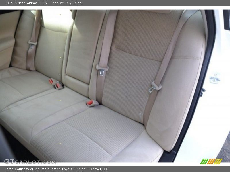 Pearl White / Beige 2015 Nissan Altima 2.5 S