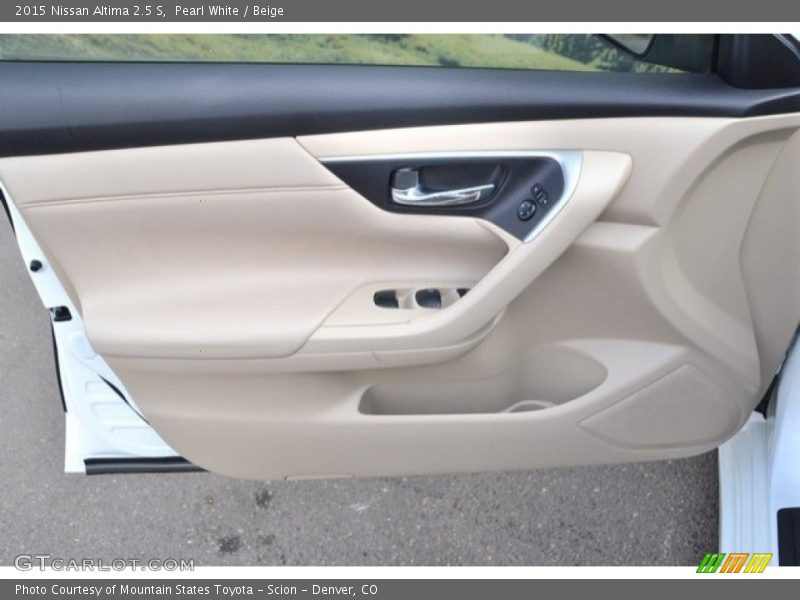 Pearl White / Beige 2015 Nissan Altima 2.5 S