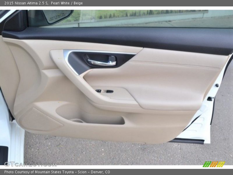 Pearl White / Beige 2015 Nissan Altima 2.5 S