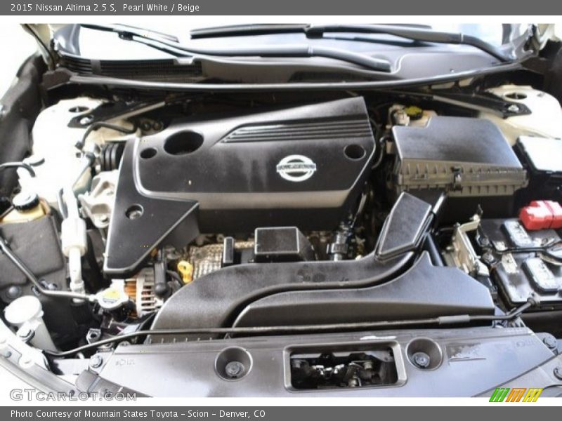 Pearl White / Beige 2015 Nissan Altima 2.5 S