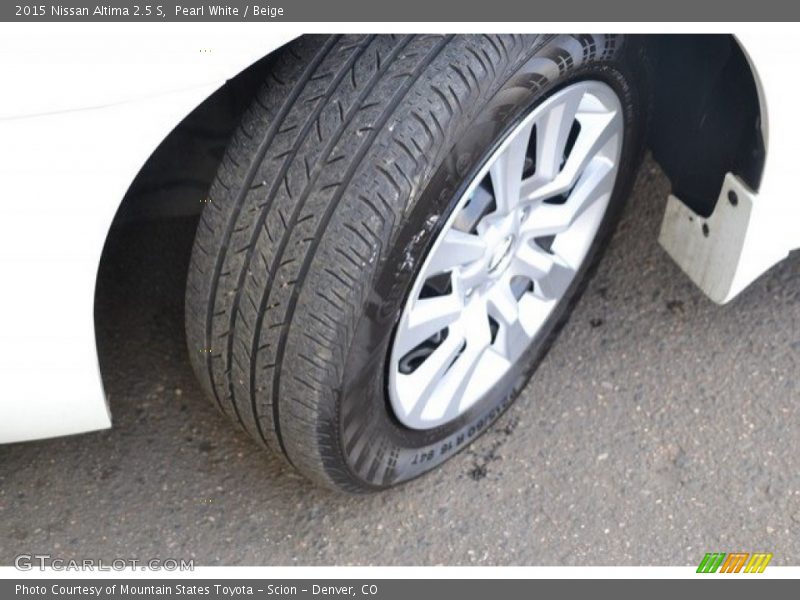 Pearl White / Beige 2015 Nissan Altima 2.5 S