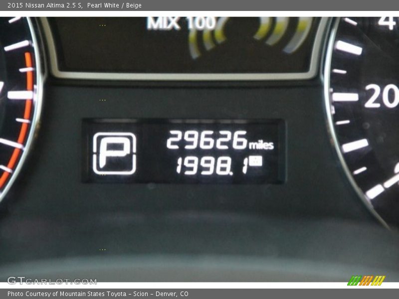Pearl White / Beige 2015 Nissan Altima 2.5 S
