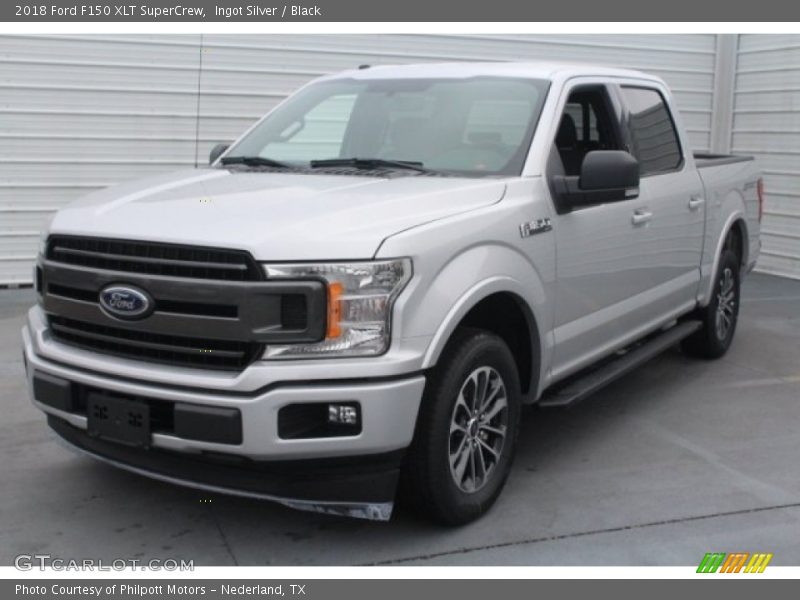 Ingot Silver / Black 2018 Ford F150 XLT SuperCrew