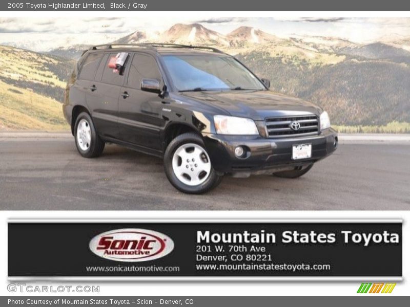 Black / Gray 2005 Toyota Highlander Limited