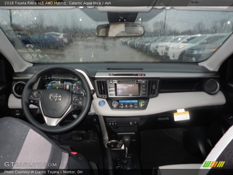 Galactic Aqua Mica / Ash 2018 Toyota RAV4 XLE AWD Hybrid