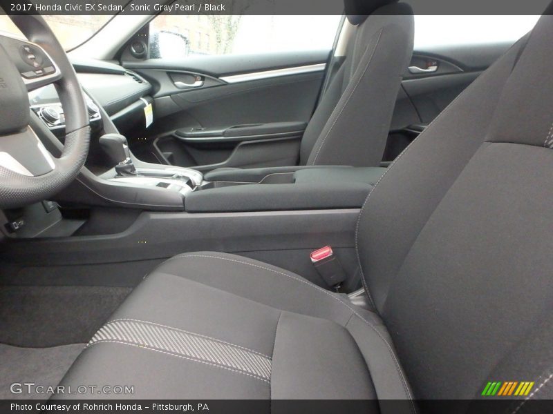 Sonic Gray Pearl / Black 2017 Honda Civic EX Sedan