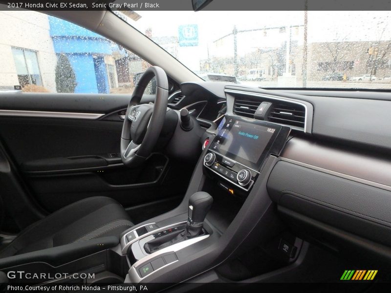 Sonic Gray Pearl / Black 2017 Honda Civic EX Sedan