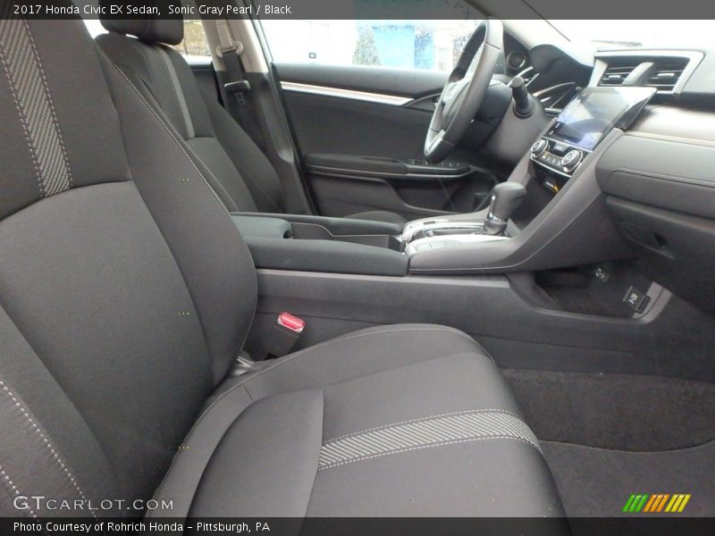Sonic Gray Pearl / Black 2017 Honda Civic EX Sedan