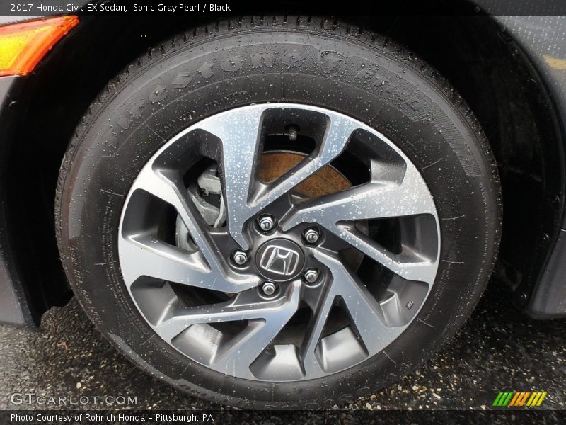 Sonic Gray Pearl / Black 2017 Honda Civic EX Sedan