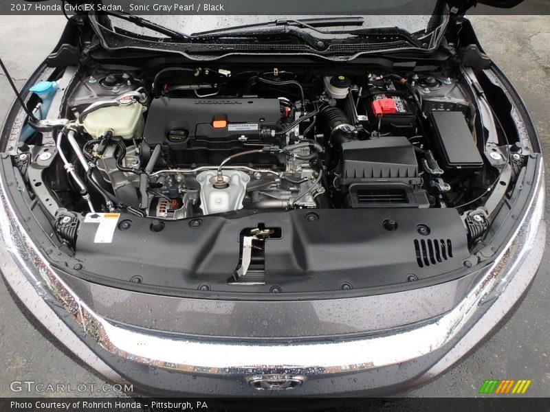 Sonic Gray Pearl / Black 2017 Honda Civic EX Sedan