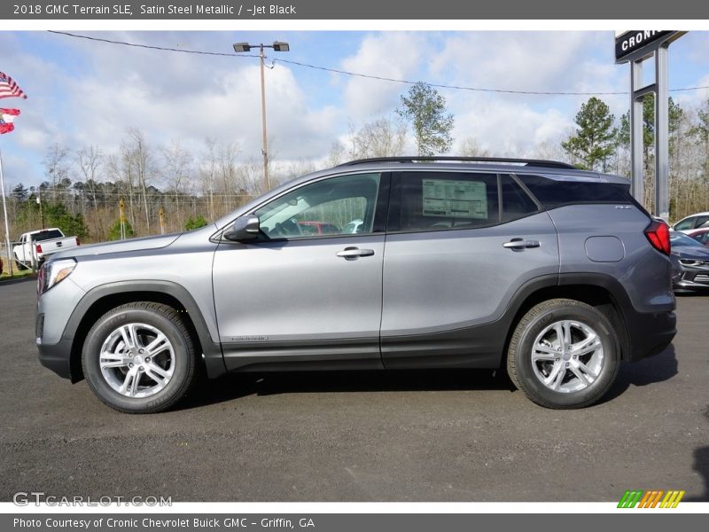 Satin Steel Metallic / ­Jet Black 2018 GMC Terrain SLE