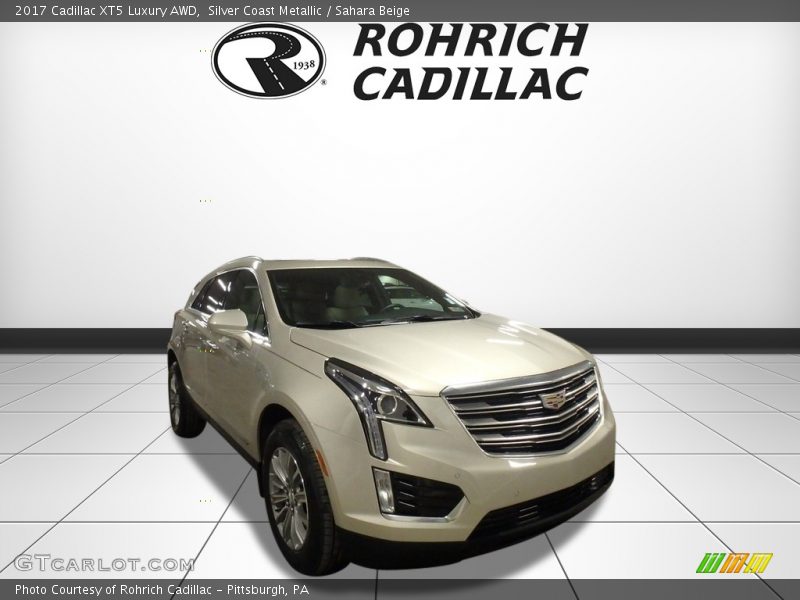 Silver Coast Metallic / Sahara Beige 2017 Cadillac XT5 Luxury AWD