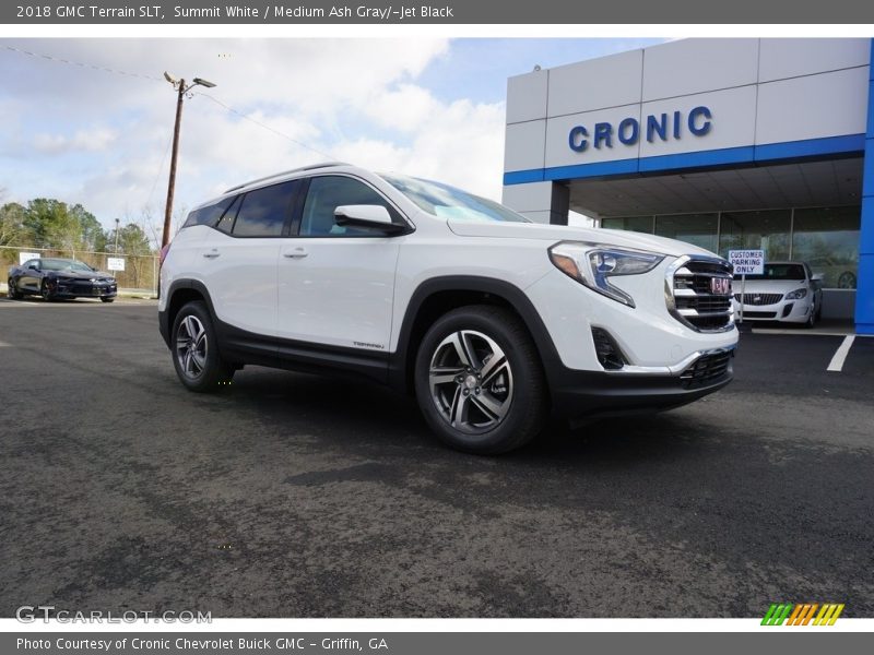 Summit White / Medium Ash Gray/­Jet Black 2018 GMC Terrain SLT