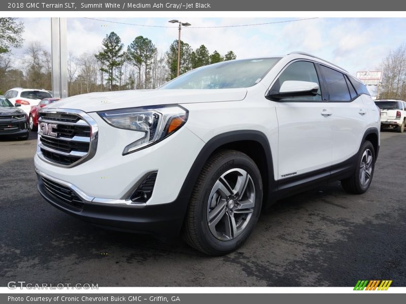 Summit White / Medium Ash Gray/­Jet Black 2018 GMC Terrain SLT