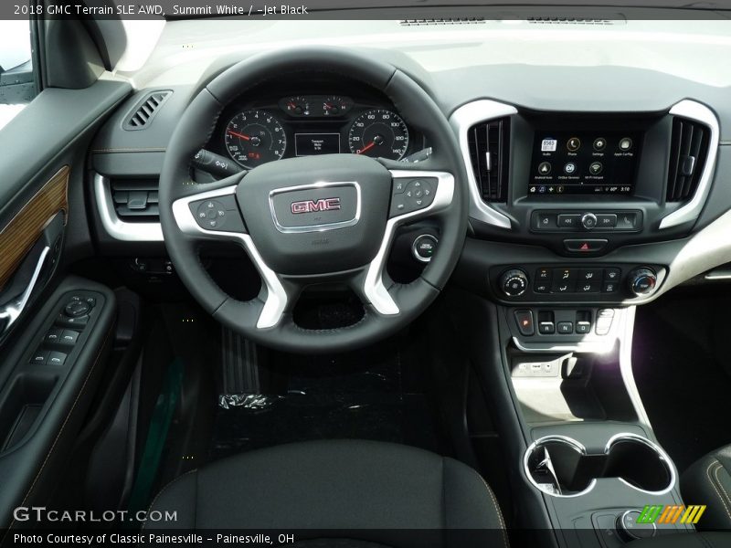 Summit White / ­Jet Black 2018 GMC Terrain SLE AWD